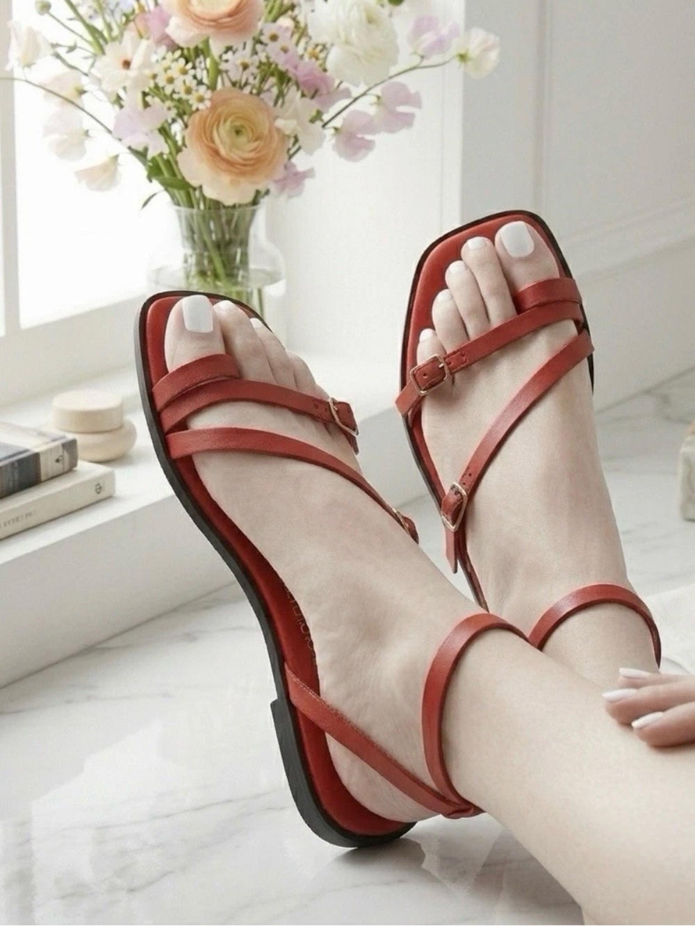 Seychelles "Perfect Wish" Red Strappy Flat